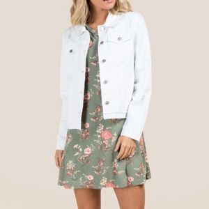 White Distressed Jean Jacket